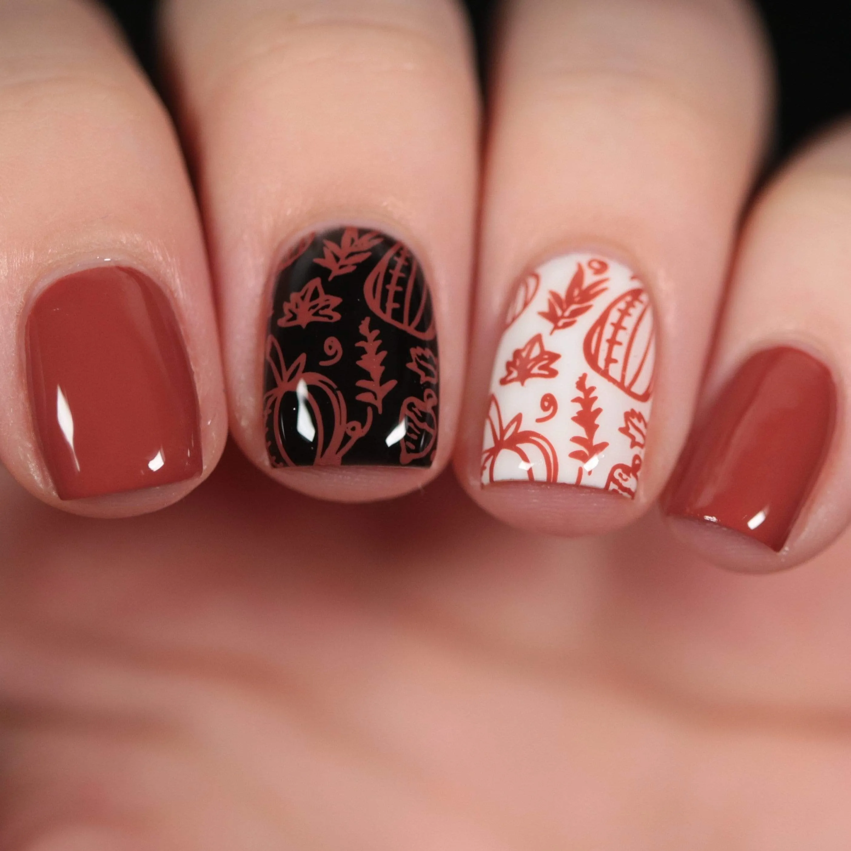 Sugar   Spice: Nutmeg (B352) - Clay Red-Orange Stamping Polish