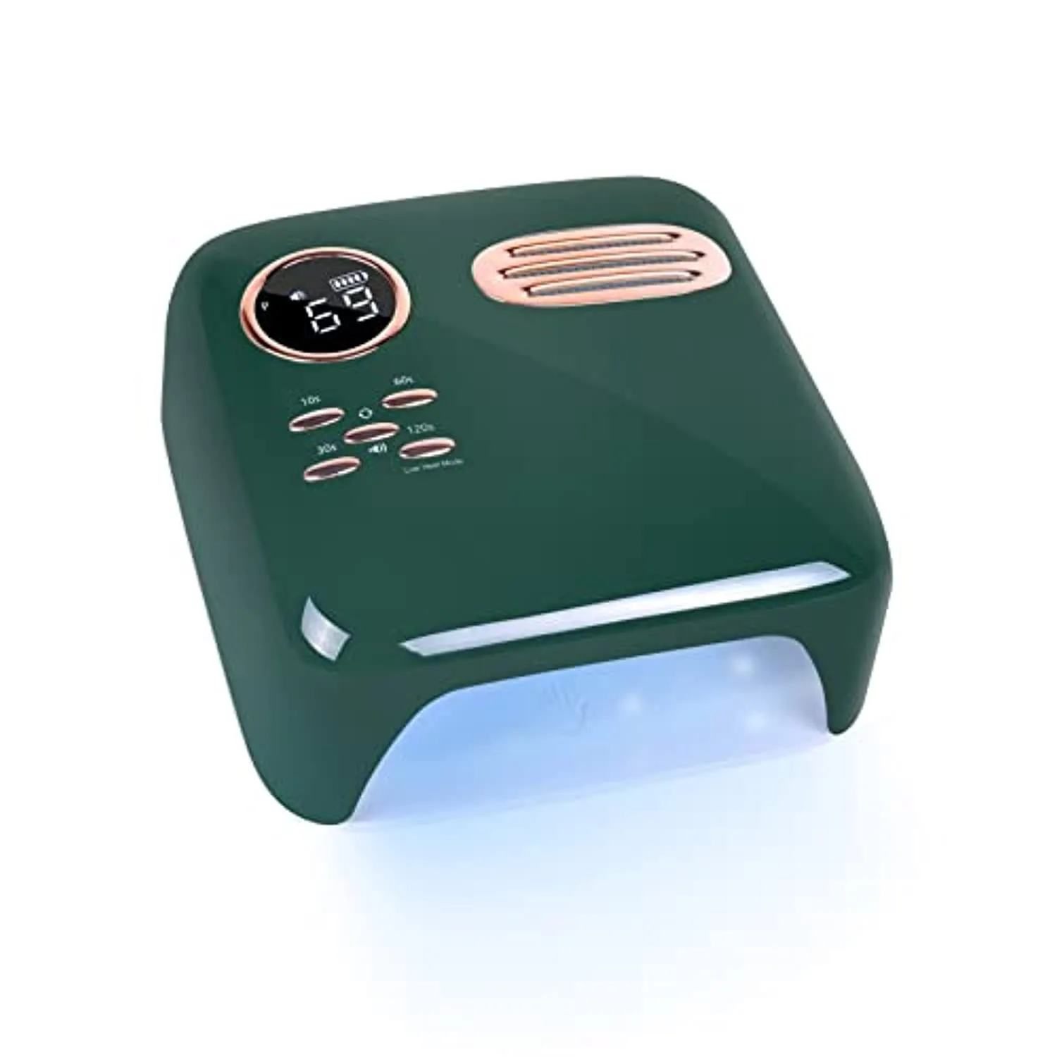 UV Led Nail Lamp, 72W Cordless Led Nail Light for Gel Nails, 15600mAH Wireless Led Gel Nail Lamp with 4 Timer Mode and Smart Sensor Portable Nail Art Manicure Tools for Home and Salon(Retro Green)